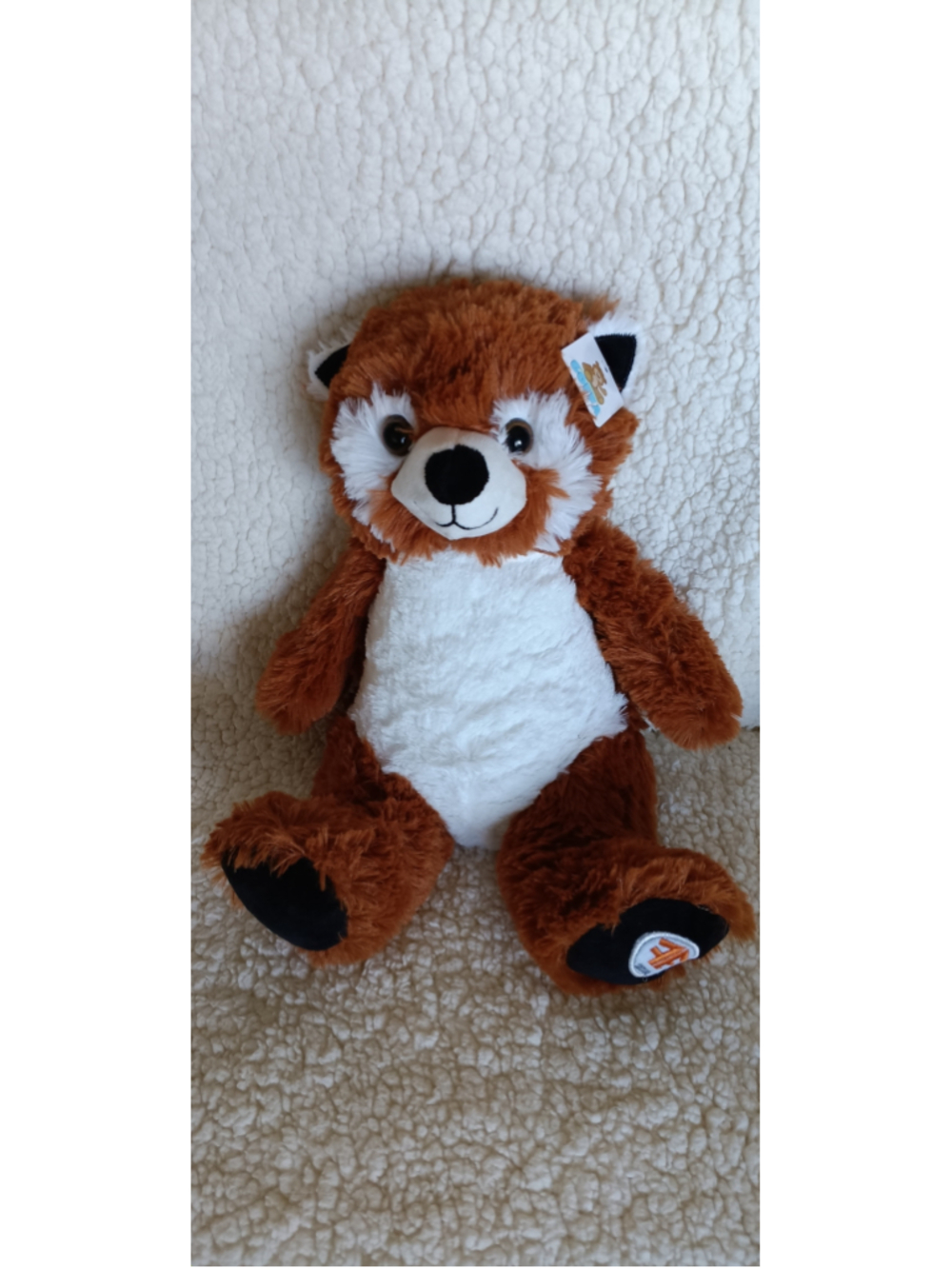 NWT Goffa Kids Stuffed Animal Red Panda Plush Brown White